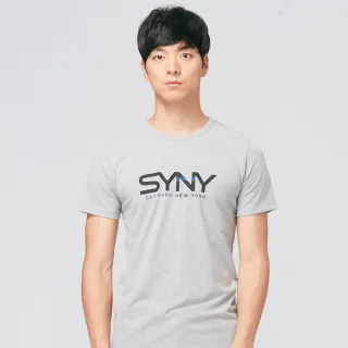 【SKY YARD】網路獨賣款-撞色字體設計悠閒棉質上衣T恤(灰色)