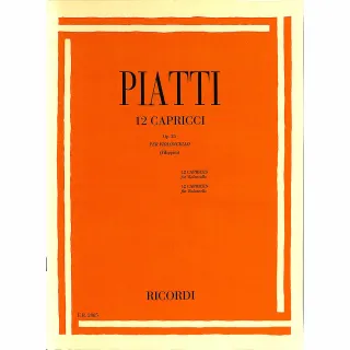 【Kaiyi Music 凱翊音樂】皮亞提：大提琴12首隨想曲作品25 PIATTI：12 Capricci op. 25 Cello Solo