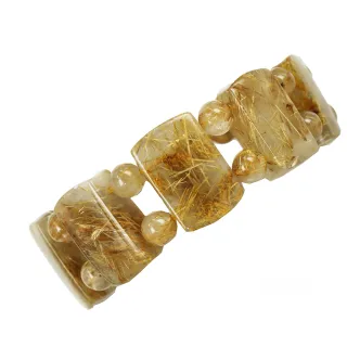 【金石盟】開運天然鈦晶手排爆殺(重55克)