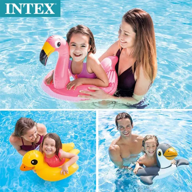 【寶盒百貨】INTEX 動物造型 開口式泳圈 後夾式腋下圈(夏天玩水戲水 兒童游泳必備3-6歲)