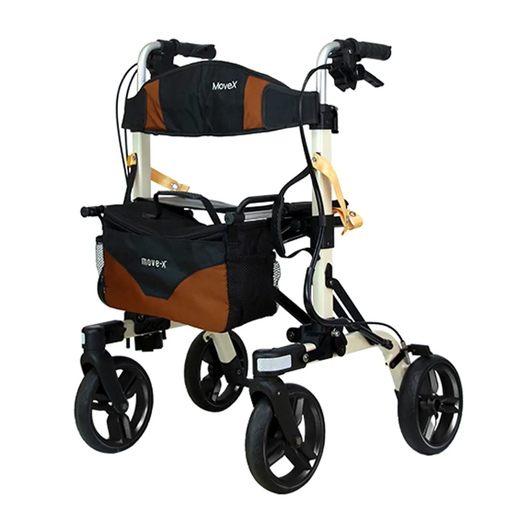 【Orange Plus 悅康品家】健步車 Move-X50 珍珠白(助行車 收合體積小 易攜帶 適用身高170cm以下)