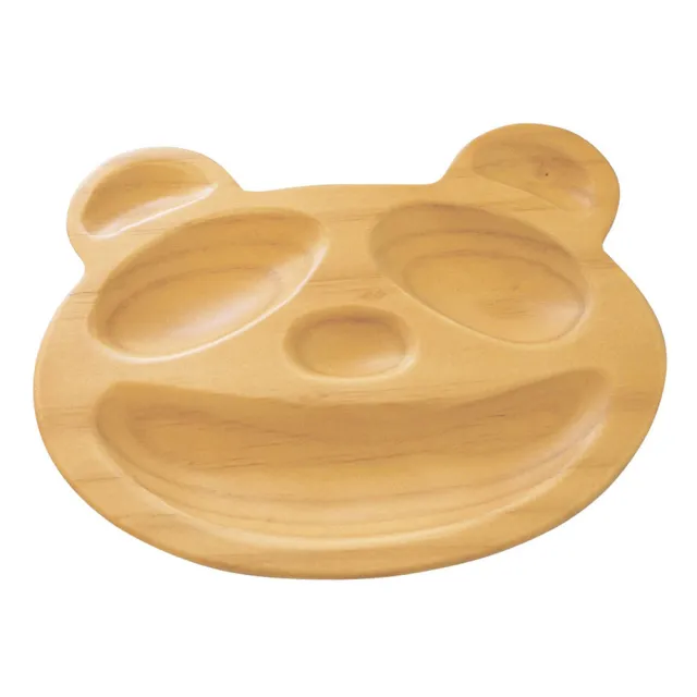 【SPICE】PETITS ET MAMAN 造型木質餐盤-趣味熊貓(動物造型分隔餐盤/木托盤/兒童餐盤)