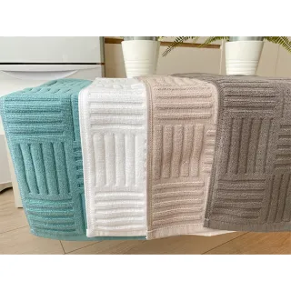 【Warm House Decor 暖和家居】純棉條紋方格浴室吸水地毯(吸水地毯 浴室地毯 純棉地毯)