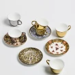 【富邦藝術】喬治百合鏡像倒影骨瓷茶杯組 白金