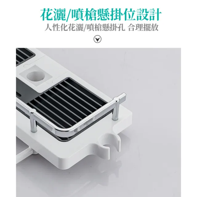 【ROYALLIN 蘿林嚴選】淋浴花灑桿置物架(瀝水架 收納架 衛浴收納)