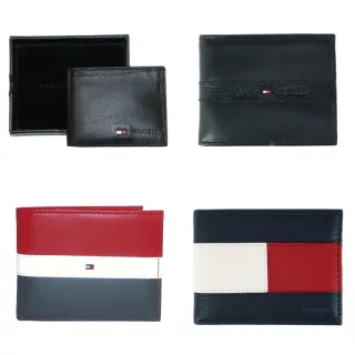 【Tommy Hilfiger】專櫃禮盒組 Leather Bifold 多功能夾層 雙折短夾 零錢袋(專櫃多款式)