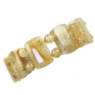 【金石盟】開運天然鈦晶手排爆殺(重50克)