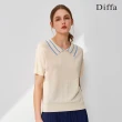 【Diffa】造型領片線衫-女