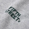 【5th STREET】中性款露營熊印花長袖T恤-麻灰色(山形系列)