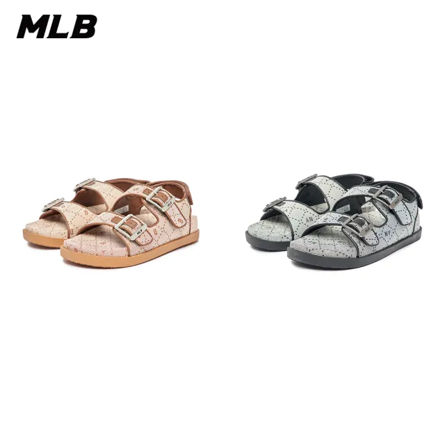 【MLB】雙扣帶涼鞋 MONOGRAM系列 紅襪/洋基隊(3ASDCSJ33-兩色任選)