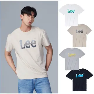 【Lee 官方旗艦】男裝 短袖T恤 / 漸層撞色 大LOGO 共4色 舒適版型(LB302034)