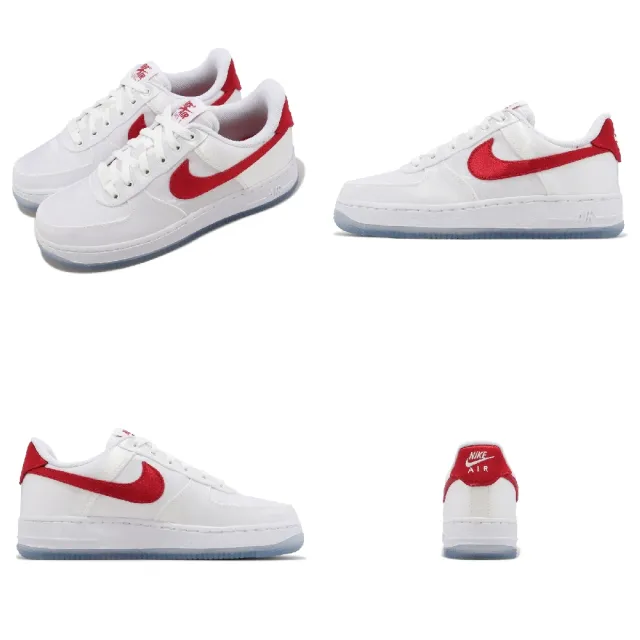 NIKE 耐吉】休閒鞋Wmns Air Force 1 07 ESS SNKR 白紅女鞋AF1 冰底