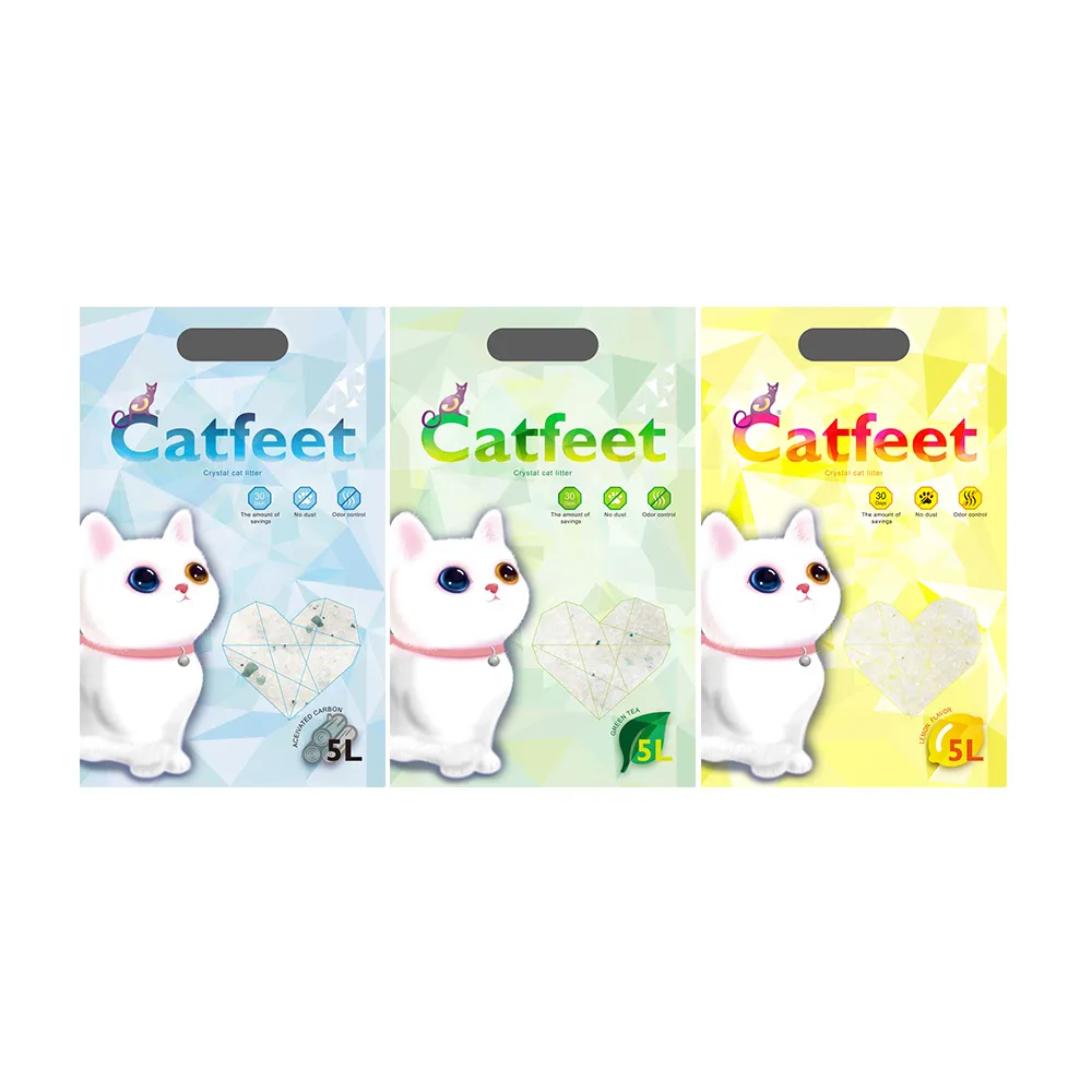 【CatFeet】除臭水晶貓砂 5L*6包入 《3種香味》(無塵貓砂/貓砂/高吸水/吸臭力佳/懶人貓砂)