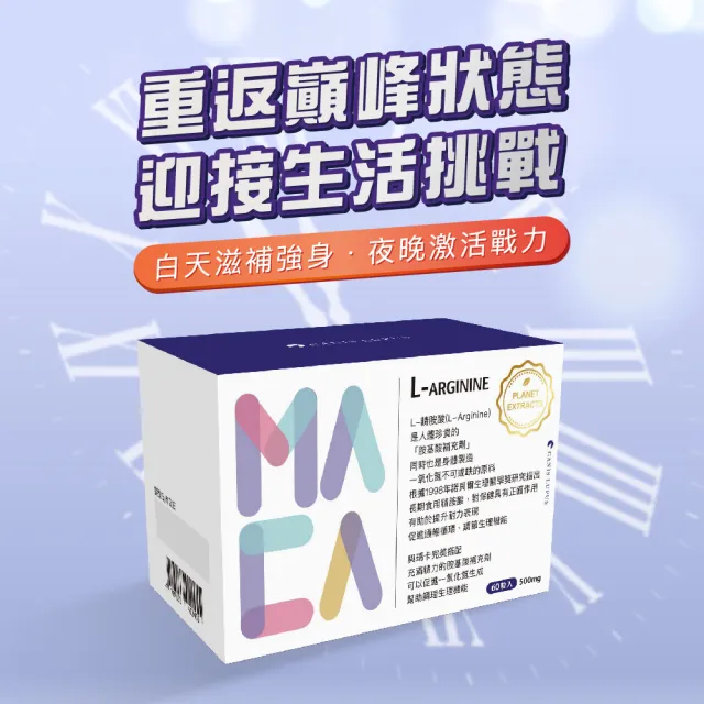 【樹井生醫】L-精胺酸秘魯黑瑪卡膠囊（60顆/盒）*3盒贈2盒(60倍濃縮、補充精氣神)