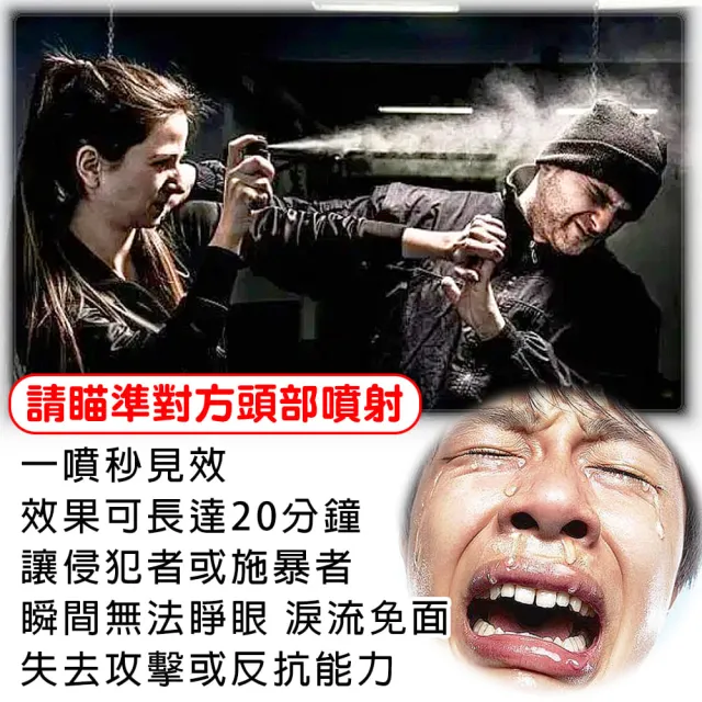 【拼創生活】60ML防狼噴霧三入組(防身噴霧 辣椒水 防身 防狼 保全 求救 催淚器)