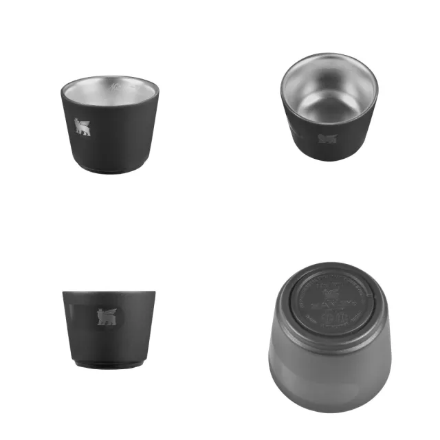 【Stanley】晨光時刻 雙層不鏽鋼濃縮咖啡杯 消光黑 10-11016-021(10-11016-021)