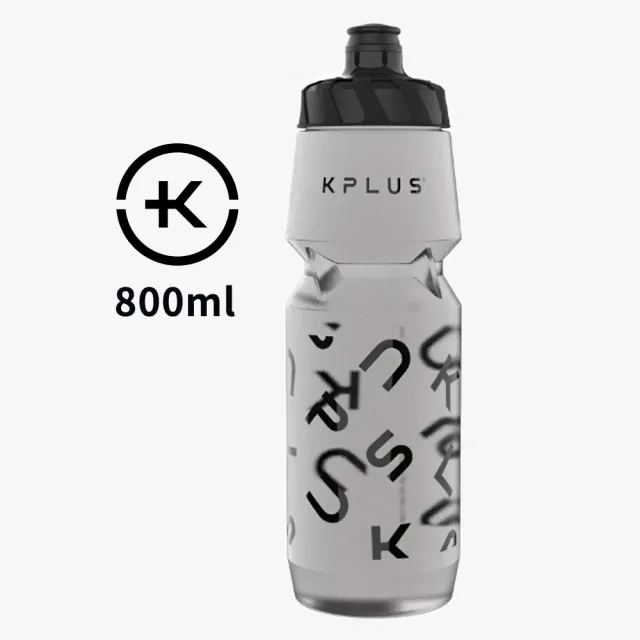 【KPLUS】ARTIST字母款經典騎行/自行車水壺-800ml-透明灰