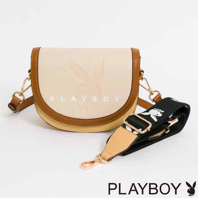 【PLAYBOY】翻蓋斜背包 Retro sweetheart系列(黃色)