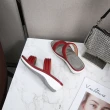 【DROM】厚底拖鞋/極簡純色百搭休閒時尚厚底拖鞋(紅)