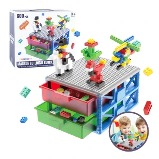 【Playful Toys 頑玩具】雙層收納盒小積木500PCS(兒童積木 益智積木 樂高積木)
