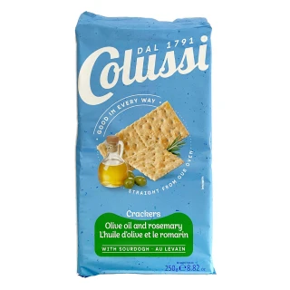 【Colussi】義大利可露希蘇打餅250g-橄欖油迷迭香味