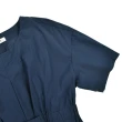 【OUWEY 歐薇】日系都會側腰鬆緊落肩長洋裝(深藍色；S-L；3232327058)
