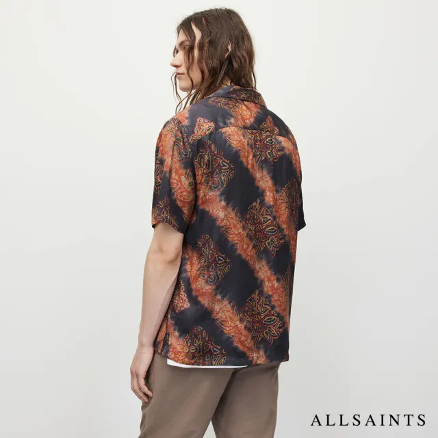 【ALLSAINTS】ZIPO 人造絲復古印花夏威夷短袖襯衫 MS193Y(舒適版型)