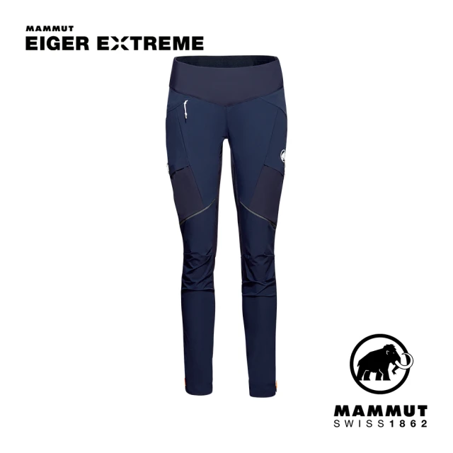 【Mammut 長毛象】Eiger Speed SO Hybrid Pants W 極限艾格防風軟殼長褲 夜藍 女款 #1021-01160