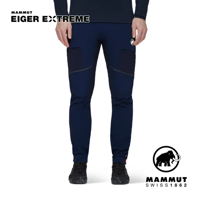 【Mammut 長毛象】Eiger Speed SO Hybrid Pants Men 極限艾格防風軟殼長褲 夜藍 男款 #1021-01150