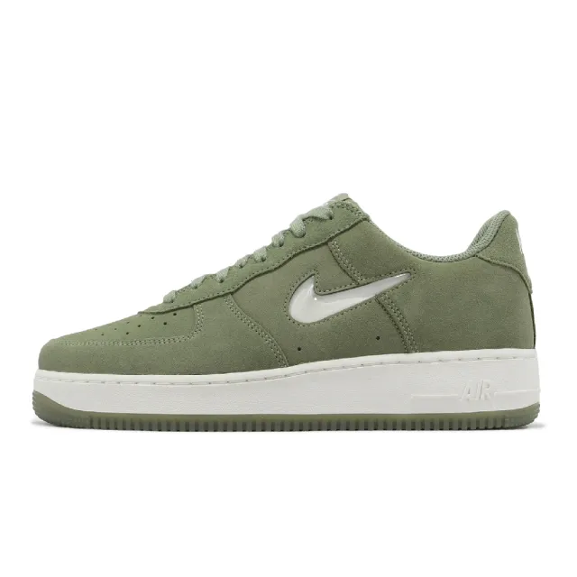 NIKE 耐吉】休閒鞋Air Force 1 Low Retro 男鞋綠白麂皮附牙刷AF1