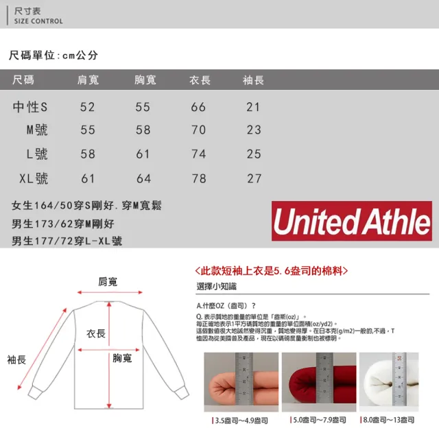 【United Athle】無印落肩短袖上衣 oversize寬版短T(日本UA 男女可穿)