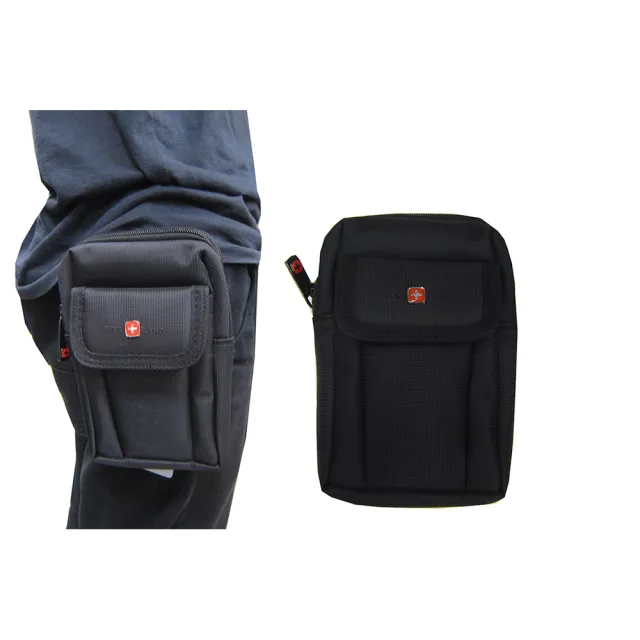 【OverLand】腰包外掛小容量二層主袋(可5.5寸手機防水尼龍布隨身包工作袋可穿過皮帶外掛式多功能)
