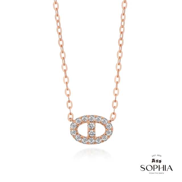 蘇菲亞珠寶 18K玫瑰金 黛薇 青金石鑽石套鍊優惠推薦