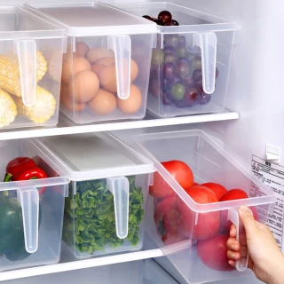 【Airy 輕質系】手提式透明冰箱帶蓋收納盒
