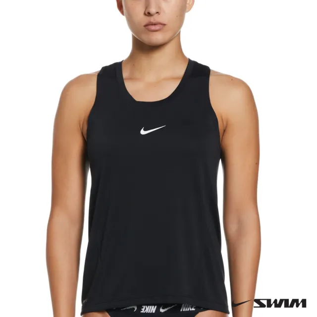 【NIKE 耐吉】SWIM 女泳裝 背心 黑 NESSD349-001