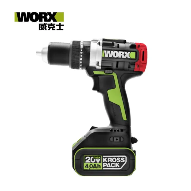 【WORX 威克士】20V 無刷鋰電 13mm 150N.m 大扭力震動衝擊鑽(WU377)