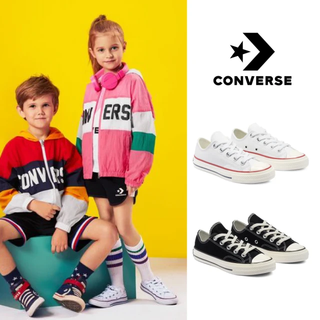 【CONVERSE品牌旗艦店】CHUCK 70 1970 低筒 童鞋 休閒鞋 黑白(368988C 368986C)