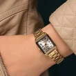 【CASIO 卡西歐】經典時尚方形不鏽鋼腕錶-金X羅馬黑面(LTP-V007G-9B)
