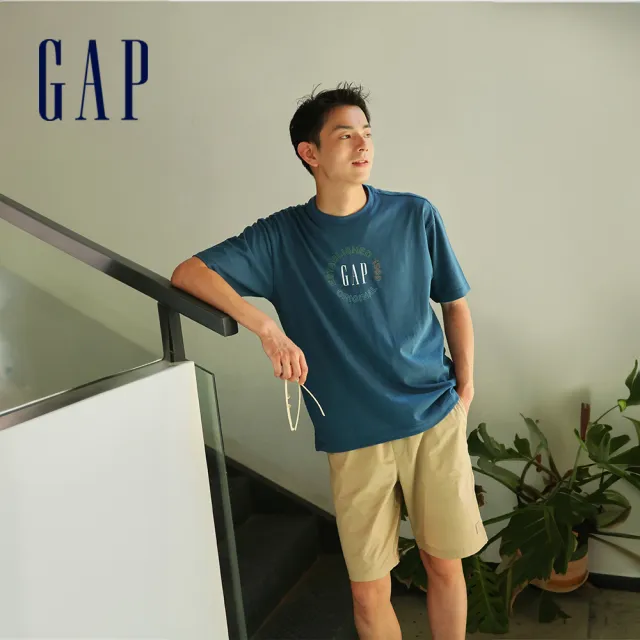 【GAP】男裝 抽繩鬆緊短褲-多色可選(620346)