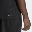 【adidas 愛迪達】上衣 男款 短袖上衣 運動 吸排 亞規 TR-ES BASE 3S T 黑 IB8150(S2528)