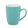 【YU Living 信歐傢居】彩色新骨瓷馬克杯 早餐杯 陶瓷咖啡杯 320ML(3色任選/藍.白.灰色)