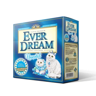 【EVER DREAM】韓國藍貓 純淨無香藍標 9KG 2盒入(速凝結貓砂/貓砂/礦砂/膨潤土砂/低粉塵)