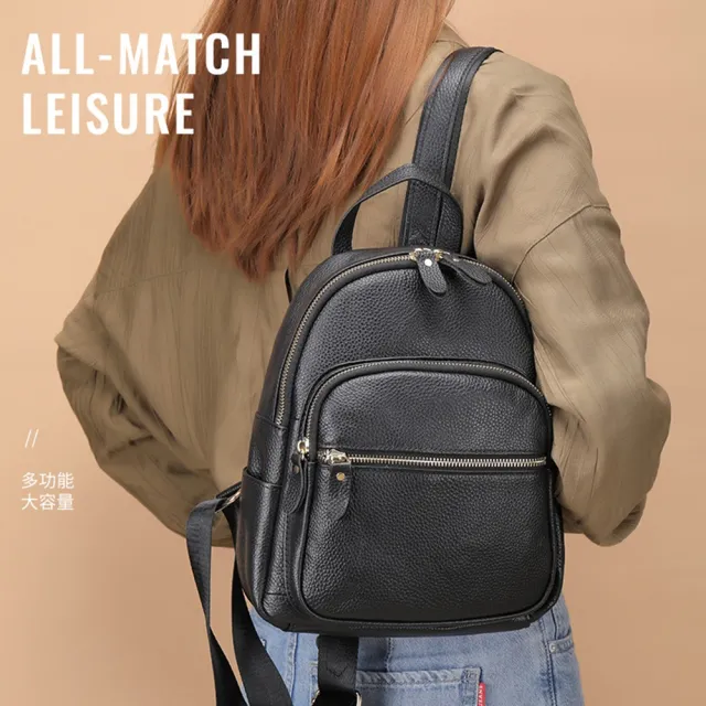 【玩皮工坊】雙11 頭層荔枝紋牛皮 LB901 女士後背包(真皮包包 單色選)