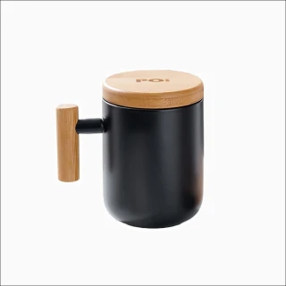 【HOLA】丹麥PO陶瓷泡茶杯附不銹鋼濾網350ml-黑