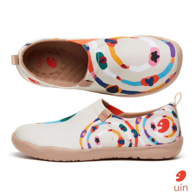 【uin】西班牙原創設計 女鞋 愛的圈圈彩繪休閒鞋W1010029(彩繪)