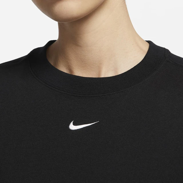 NIKE 耐吉 AS W NSW ESSNTL LS TOP 黑 長袖T恤 LOGO 上衣 圓領(DM6233010 DM6233-010)