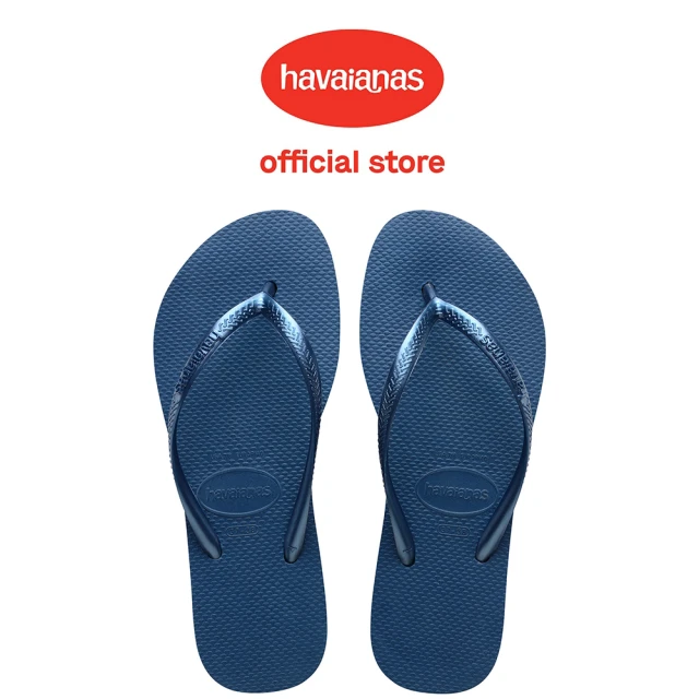 【havaianas 哈瓦仕】拖鞋 女鞋 夾腳拖 厚底 Slim Flatform 質感藍 4144537-1803W(哈瓦士)