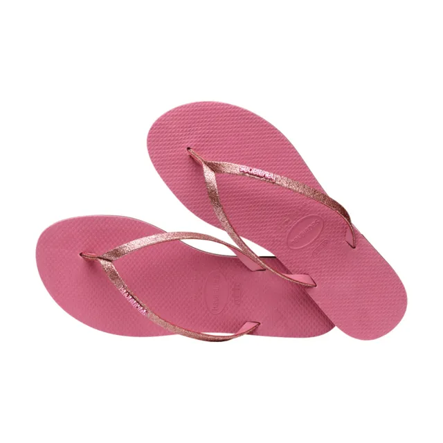 【havaianas 哈瓦仕】拖鞋 女鞋 夾腳拖 You Glitter 粉色 4148041-1750W(哈瓦士)