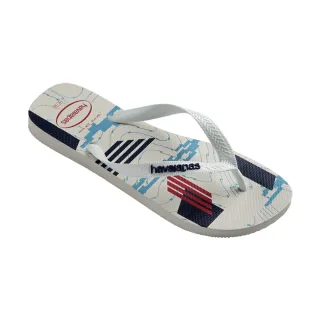 【havaianas 哈瓦仕】拖鞋 男鞋 夾腳拖 幾何線條 Trend 白色 4103358-6349M(哈瓦士)