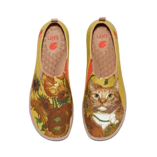 【uin】西班牙原創設計 女鞋 向日葵與貓彩繪休閒鞋W1010924(彩繪)